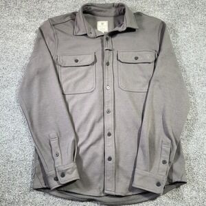 Born Primitive Flannel Shirt Men's Small Gray Performance Stretch Utility Pocket